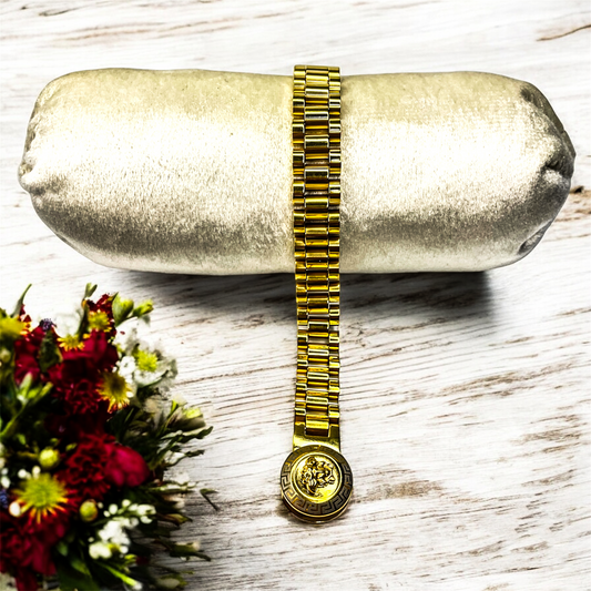 Versace Labyrinth - 24 Karat Rold Gold Bracelet (2 Years of Warranty)